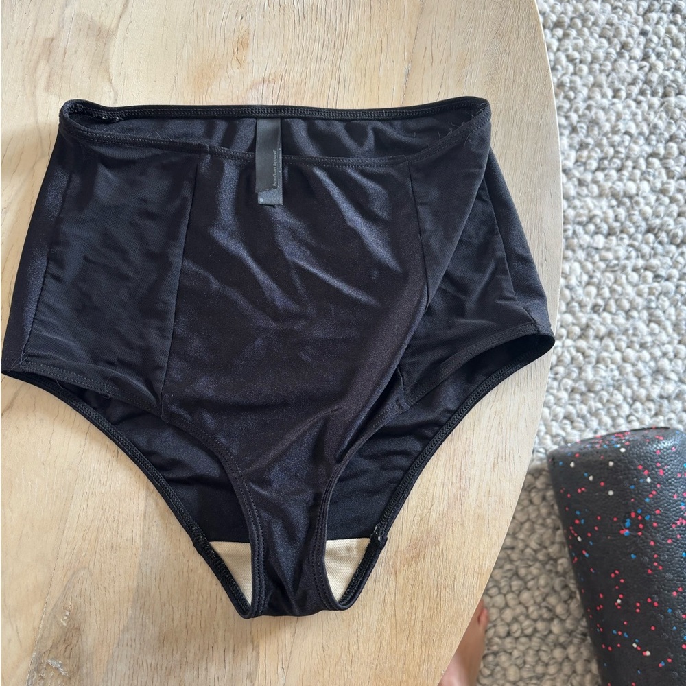 Vintage Sheer Panel High-Waisted Black American Apparel Briefs